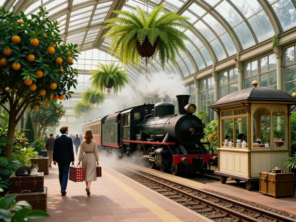 Glasshouse Tea Train Platform