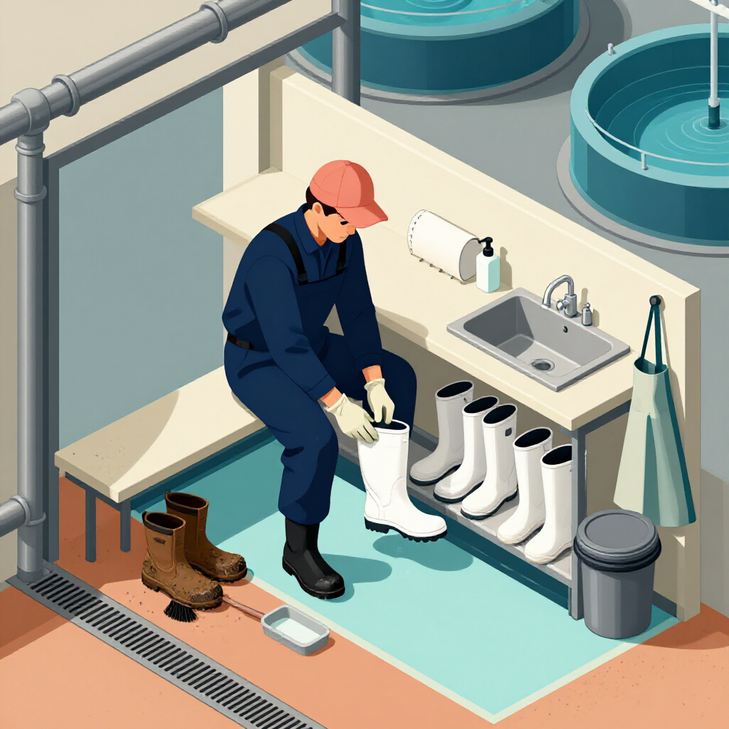Hatchery Biosecurity Training Illustration