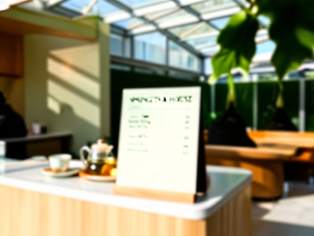 Glasshouse Tea Menu Display