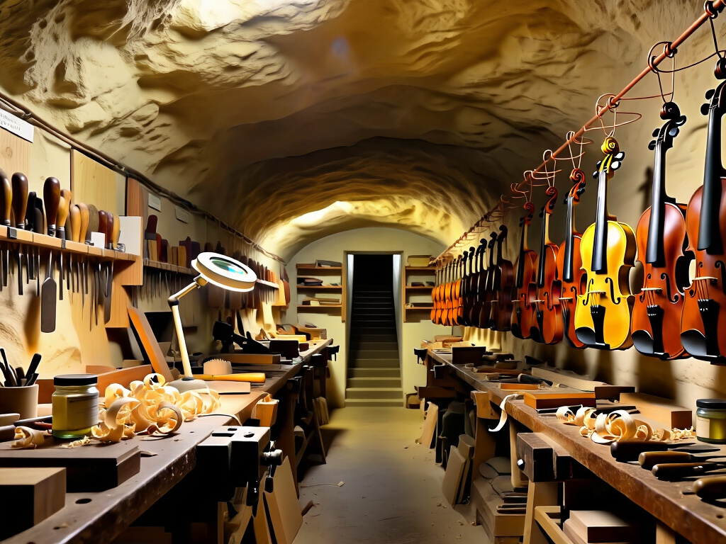 Subterranean Violin Workshop Tableau