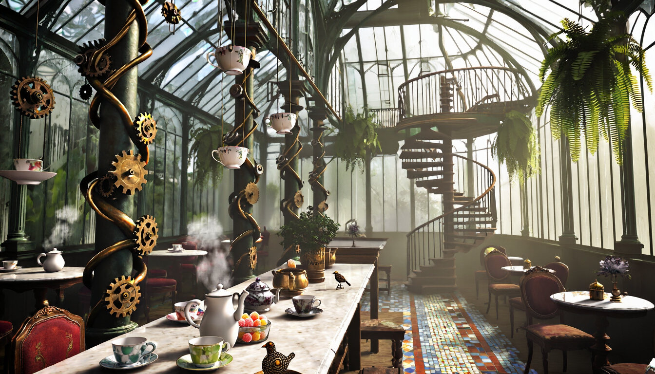 Glasshouse Clockwork Tea Conservatory