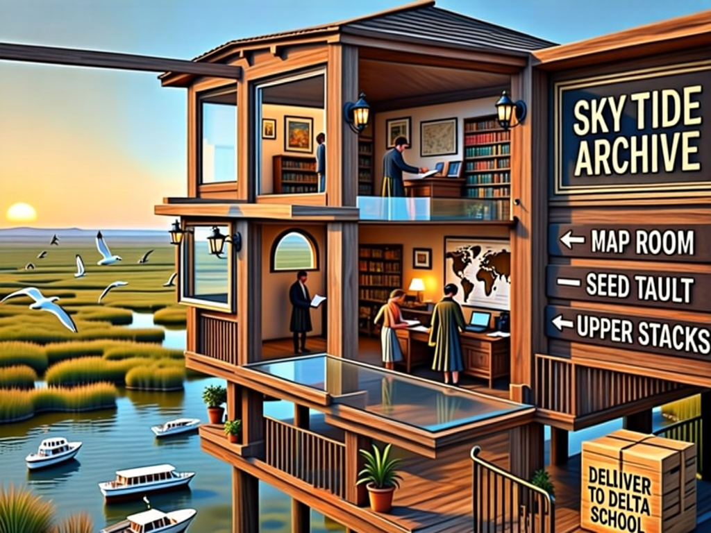 Floating Archive Atrium Diorama