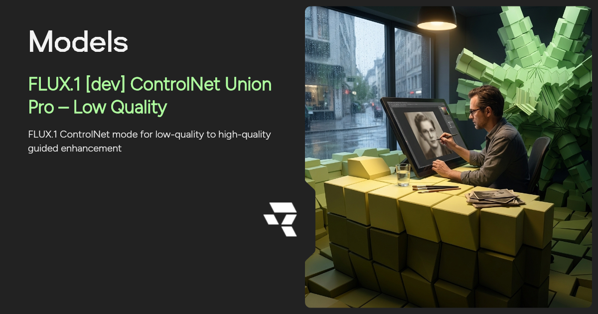 FLUX.1 [dev] ControlNet Union Pro – Low Quality | Runware